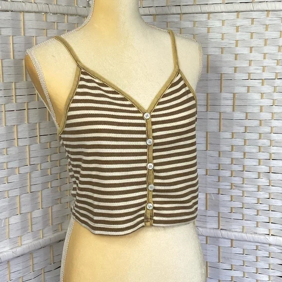 NWT Hem & Thread Thermal Stripe Tank - Picture 5 of 12